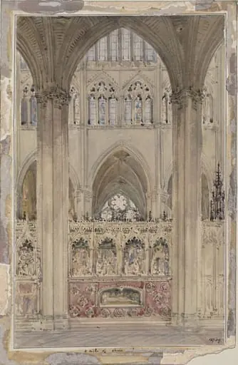Choir aisle in Amiens Cathedral