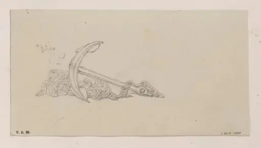 An anchor and chain