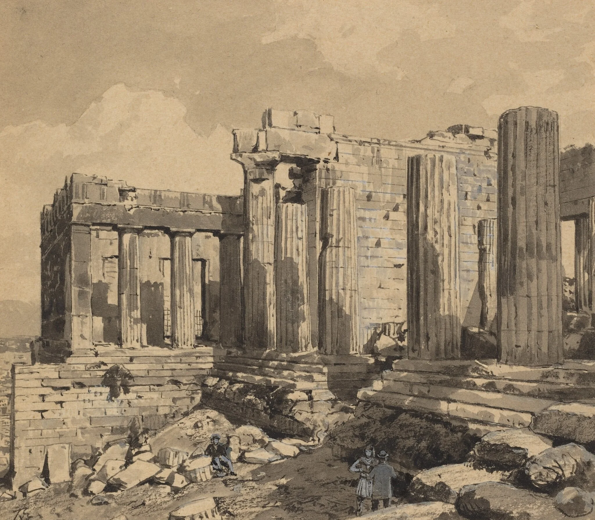 Propylaeum, by Themistocles von Eckenbrecher, ink, 1890