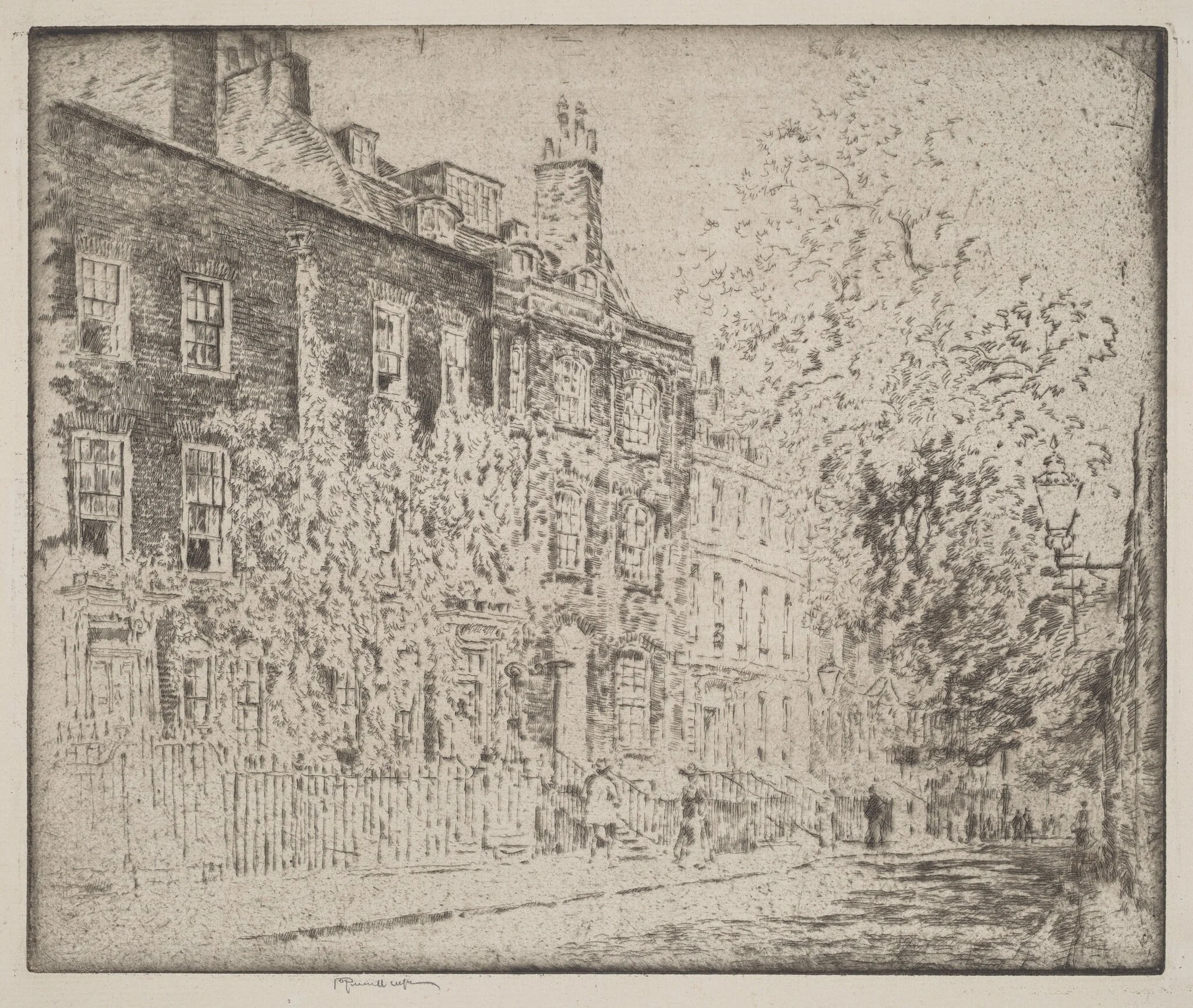 Great College Street, Westminster, by Joseph Pennell, ink, 1904