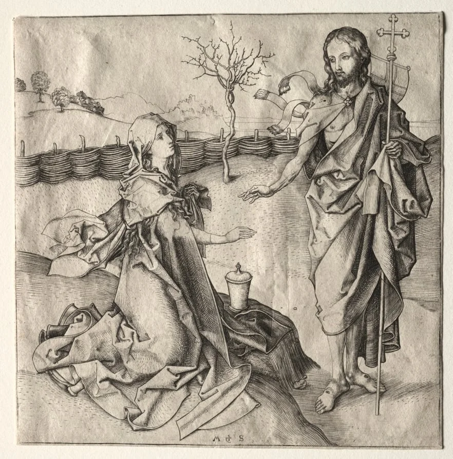 Christ Appearing to the Magdalen, by Martin Schongauer, 1485