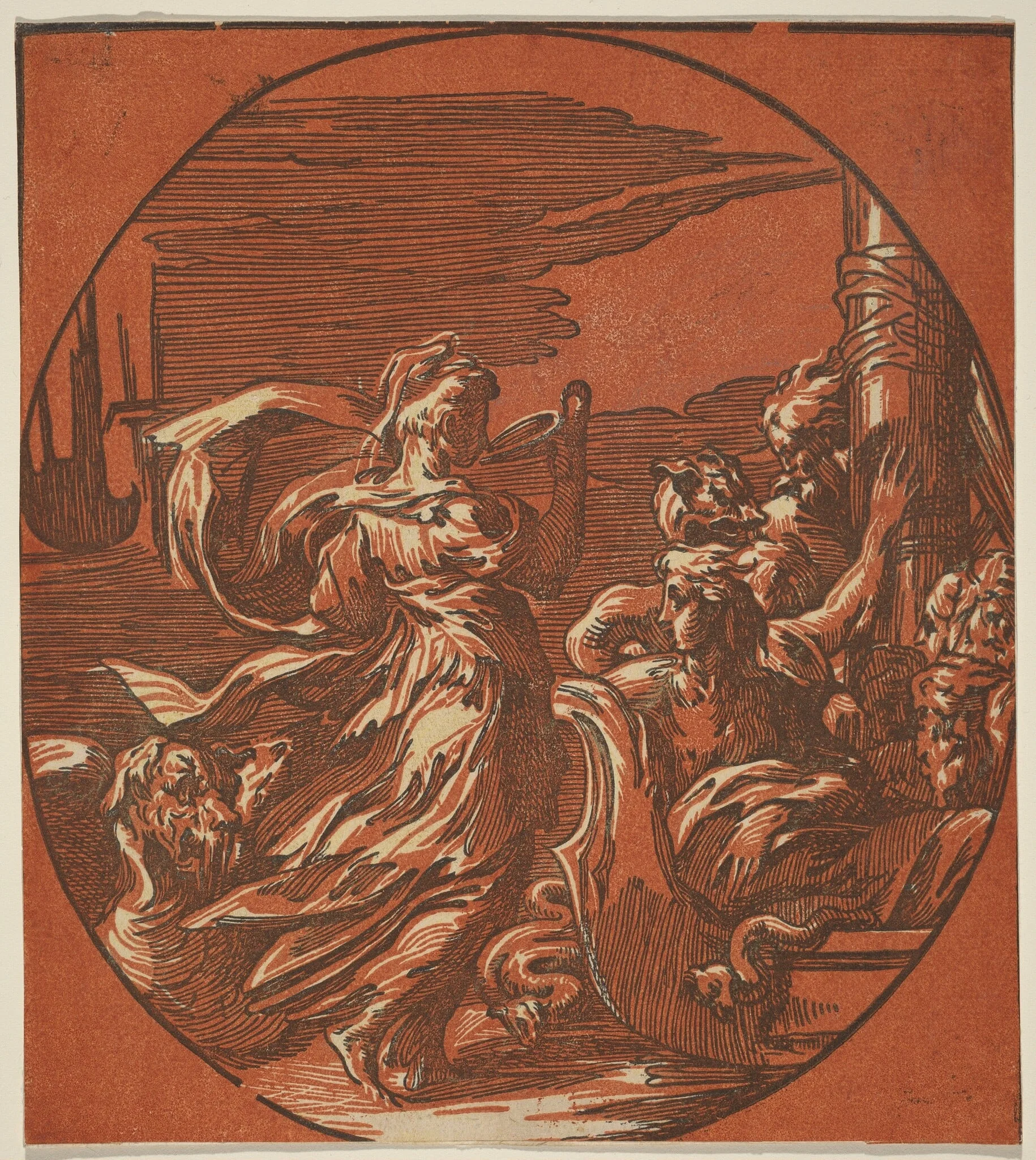 Circe, by Italian 16th Century, ink, 1550