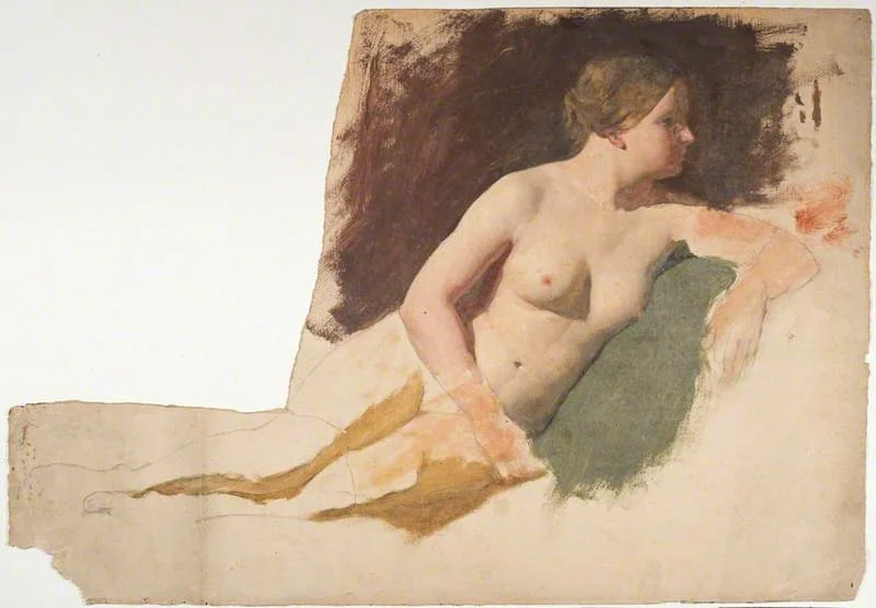 Life Study: Reclining Female Nude, by William McTaggart, unspecified, 1850