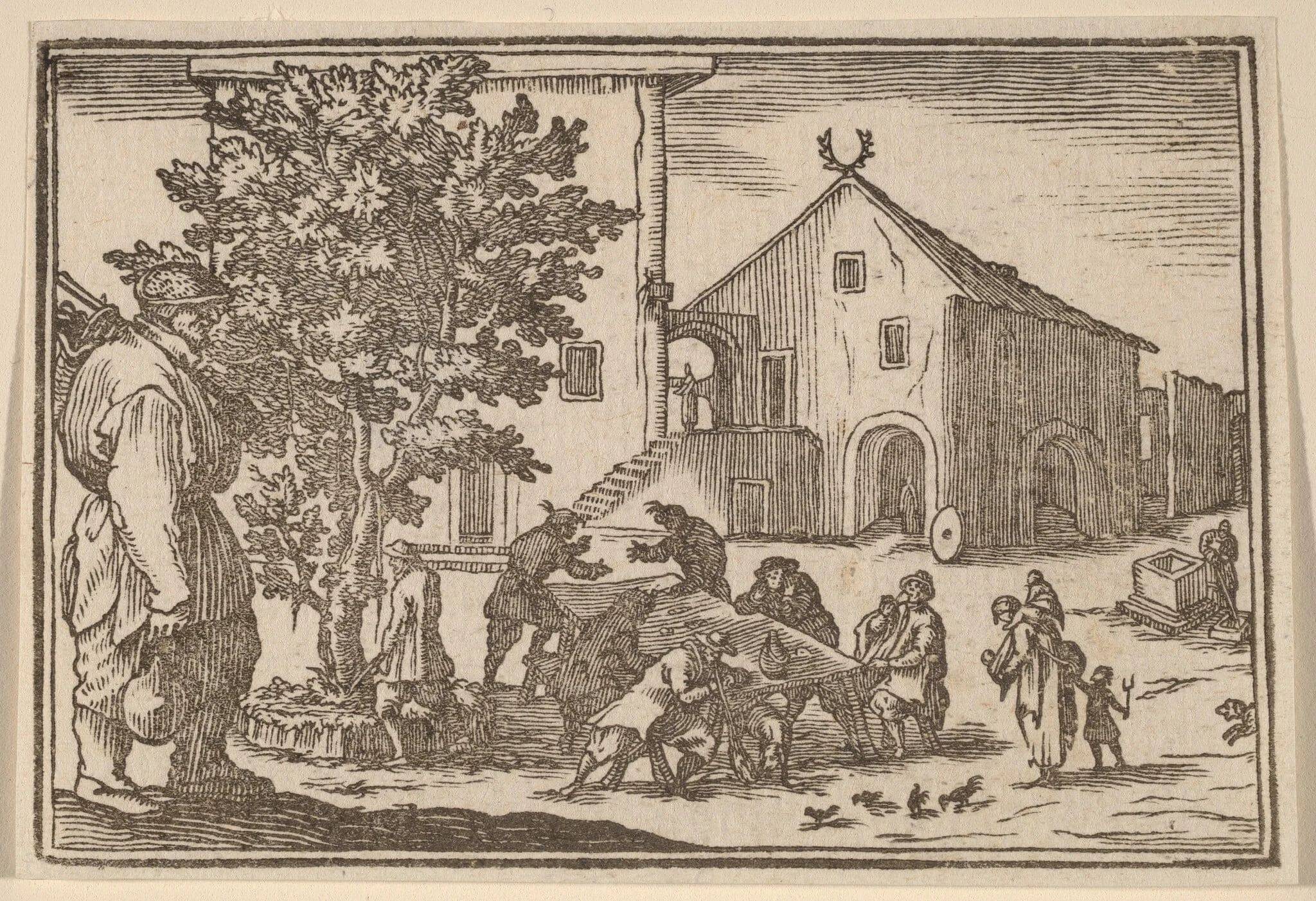 Tavern, by Edouard Eckman, ink, 1621