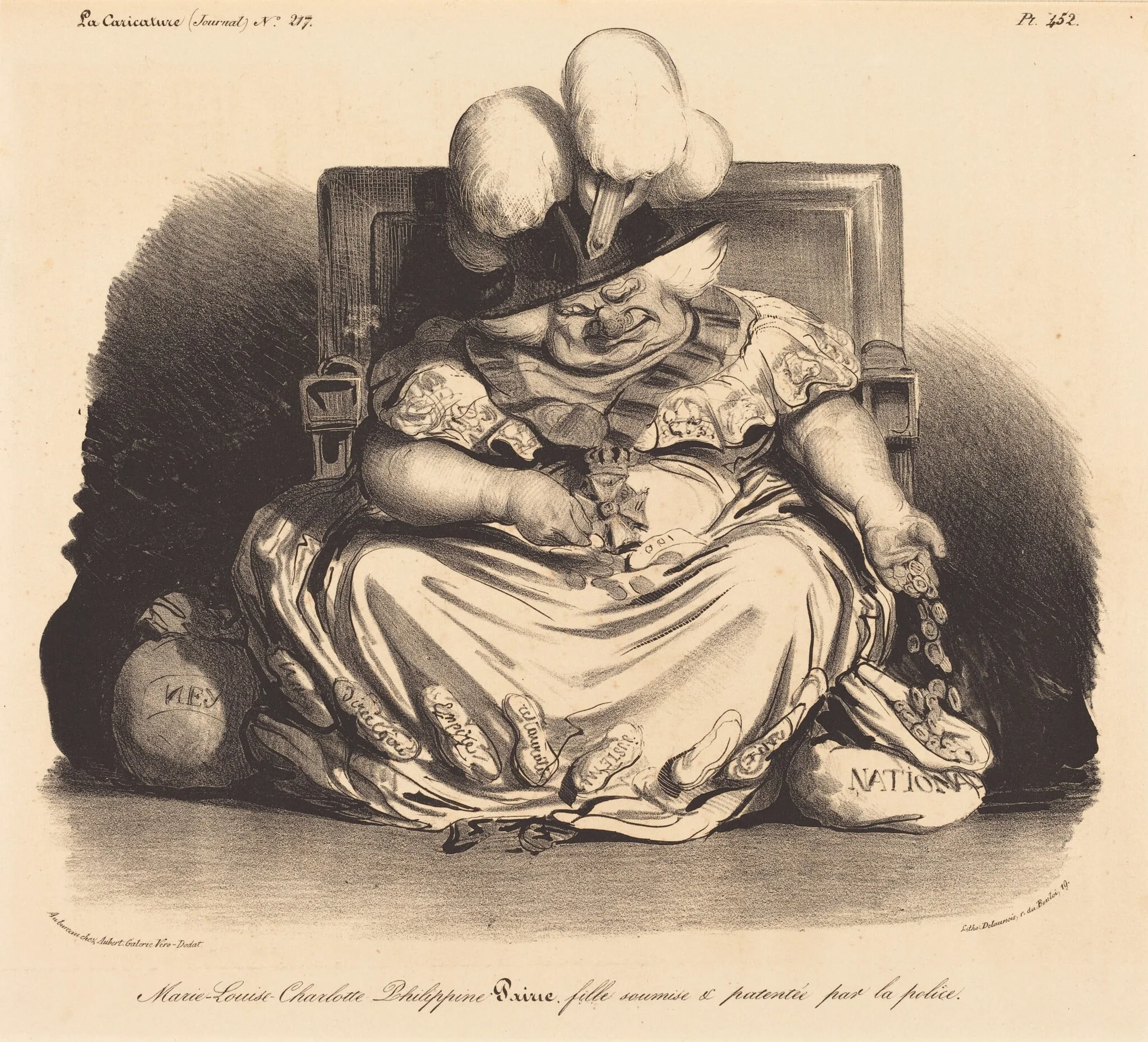 Marie-Louise-Charlotte-Philippinepairie, by Honoré Daumier, ink, 1834