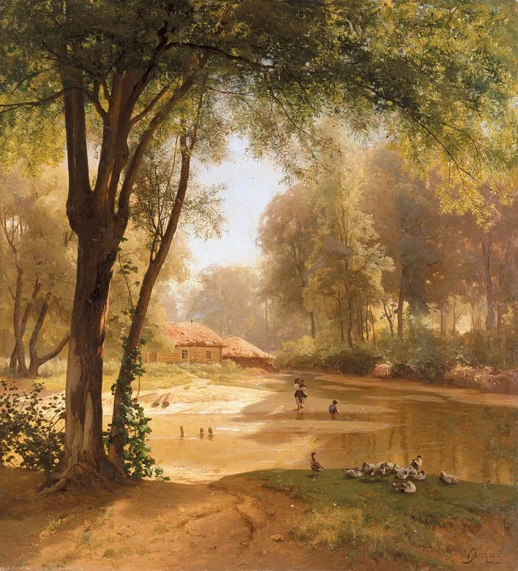 Calm, by Vladimir Orlovsky, oil, 1896