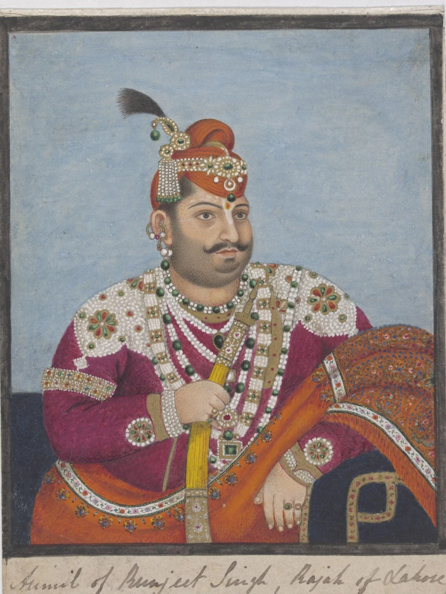 Portrait of Ishwari Sen of Mandi, by Unknown, paint, 1825