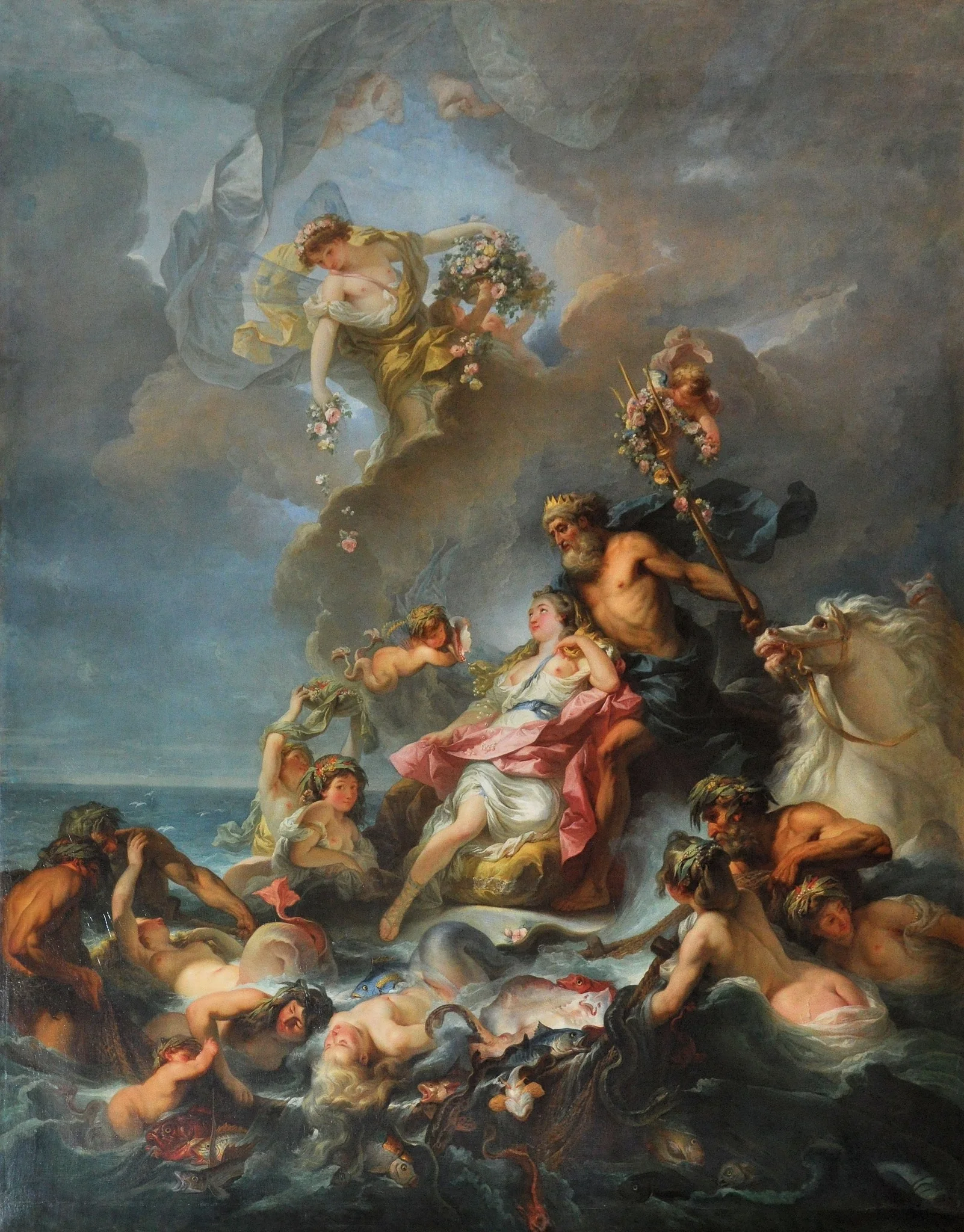 La Pêche, ou Neptune et Amphitrite, by Gabriel François Doyen, oil, 1768
