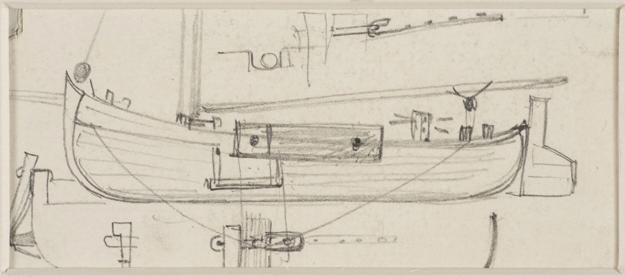 Section of a sailing barge, by Edward William Cooke, 1850