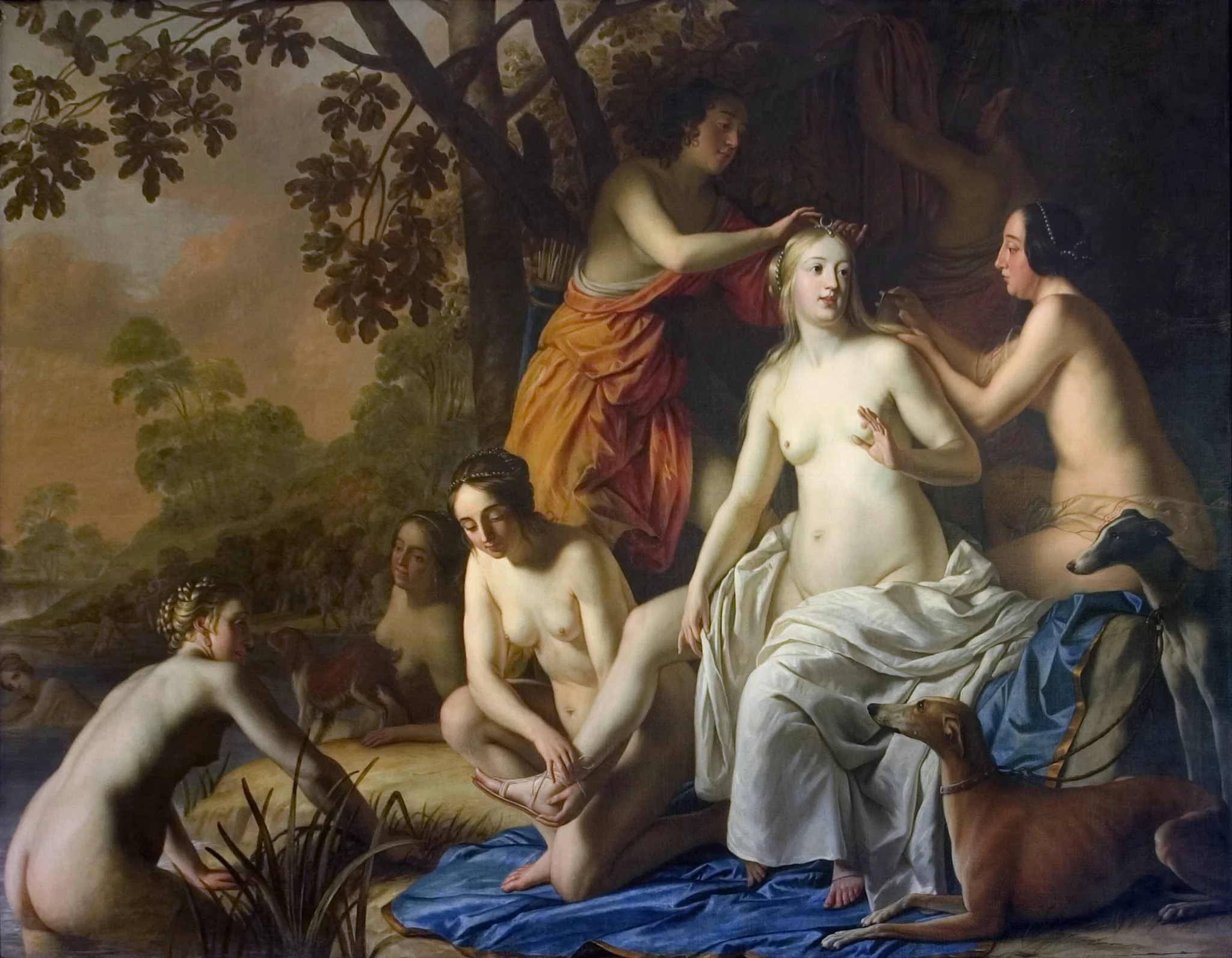 Diana with her Nymphs, by Unknown, 1650