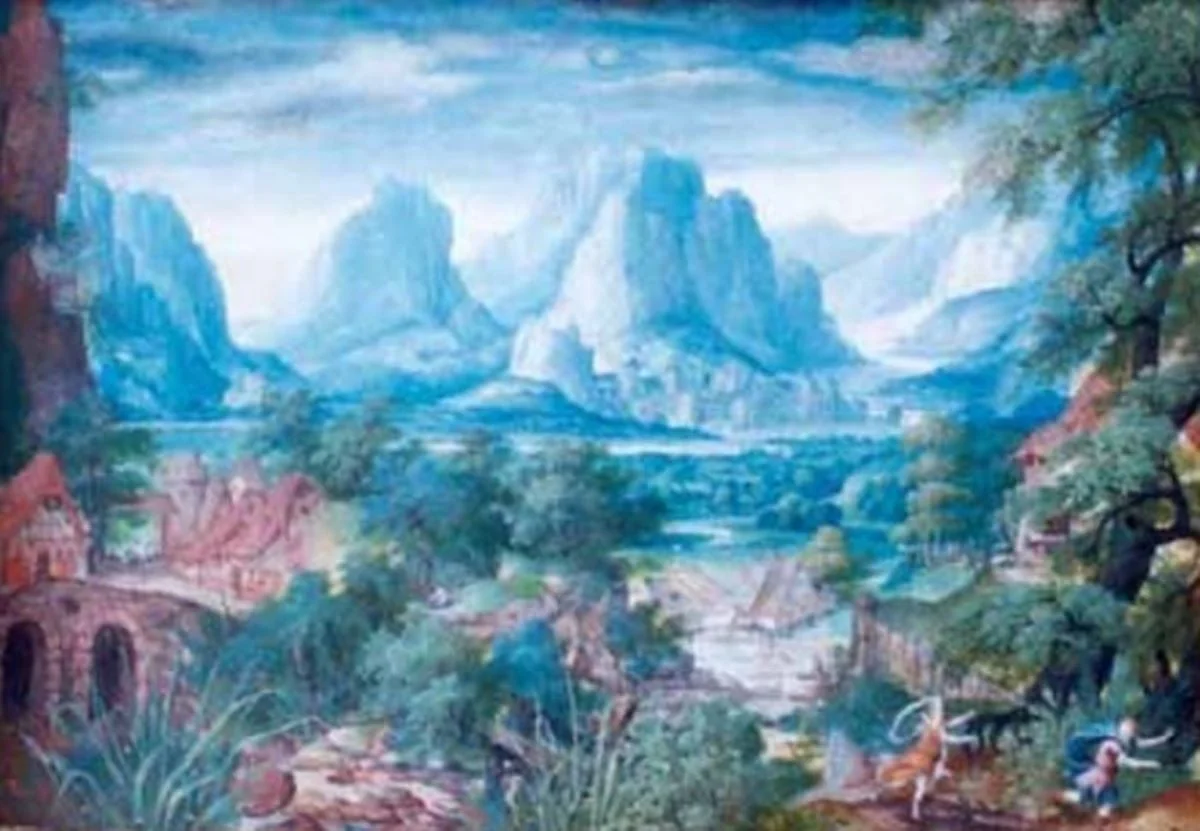 Peisaj stâncos cu cascadă, by Frans Boels, unspecified, 1588
