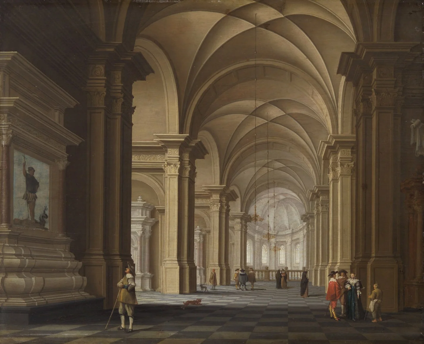 Inneres einer gotischen Kirche, by Jan van der Vucht, unspecified, 1630