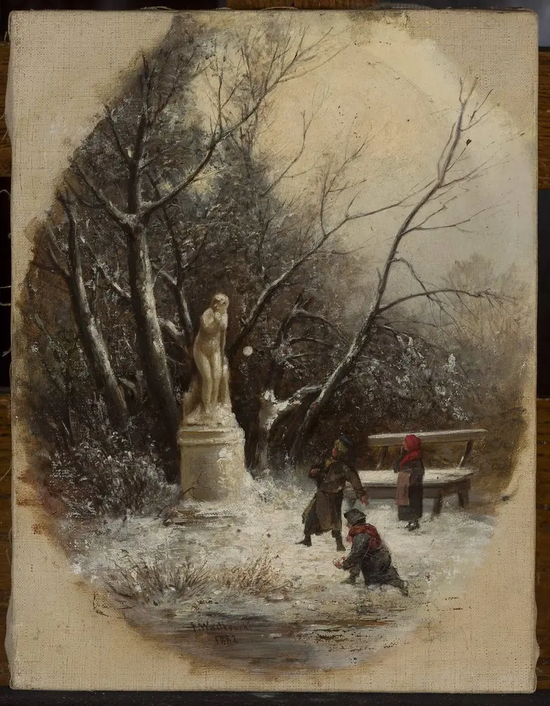 In the Saxon Garden – children at a statue