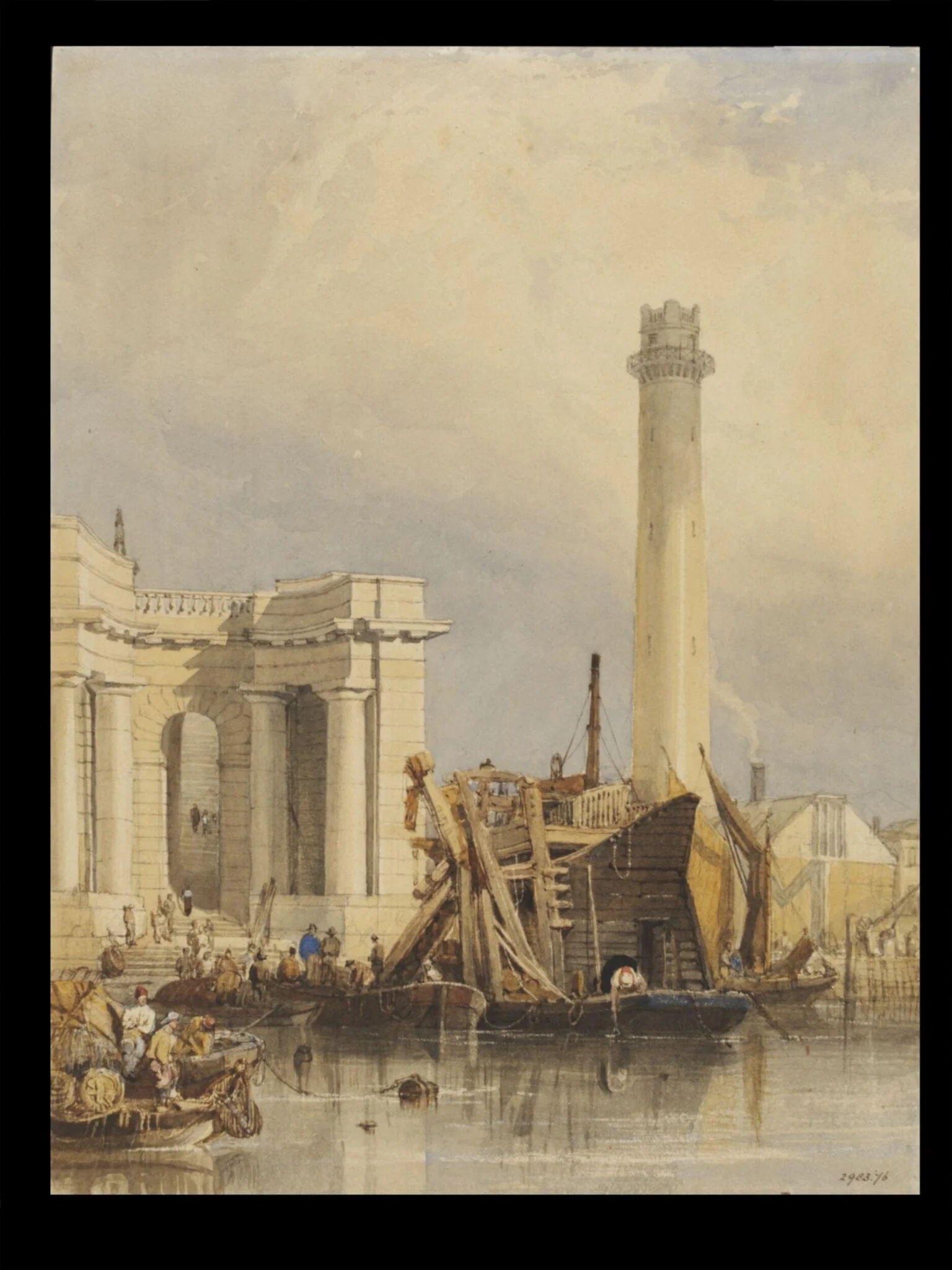 Waterloo Bridge and Shot Tower