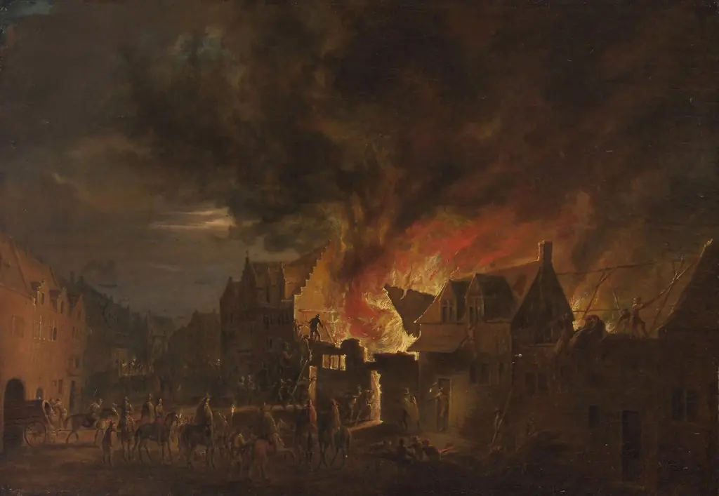 Archduke Leopold Wilhelm at a nocturnal fire