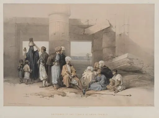 Egypt and Nubia, Volume II: Entrance of the Temple of Amun, Thebes