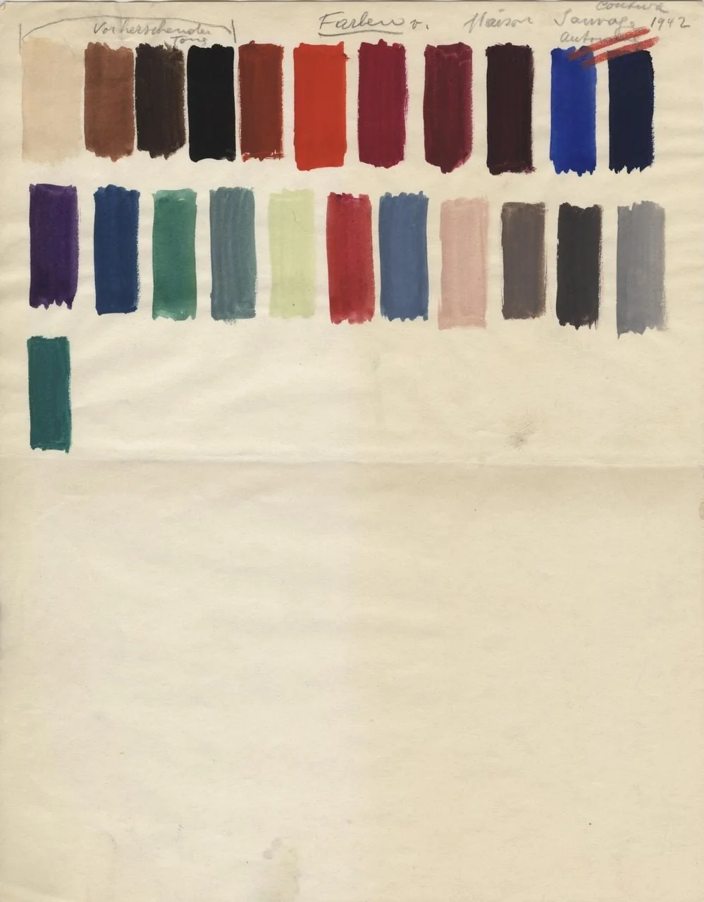 Skizze Farben, by Emil Himmelsbach, unspecified, 1942