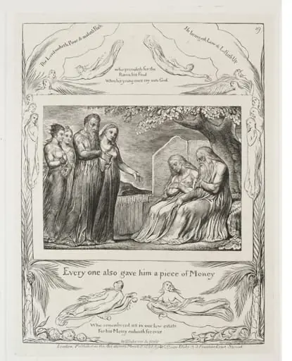 The Book of Job:  Pl. 19, Every one also gave him a piece of money