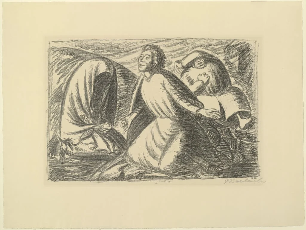 Untitled, by Ernst Barlach, ink, 1931