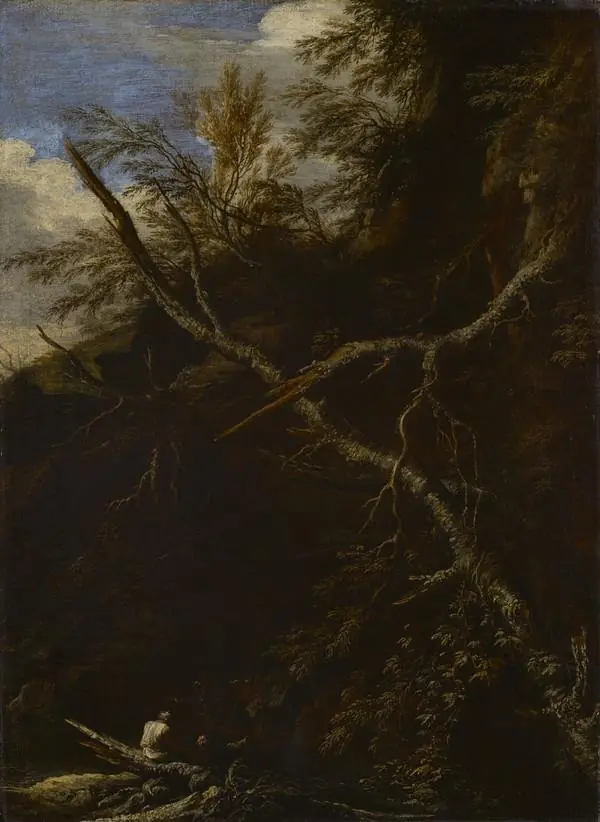 Desolate Landscape with Two Figures