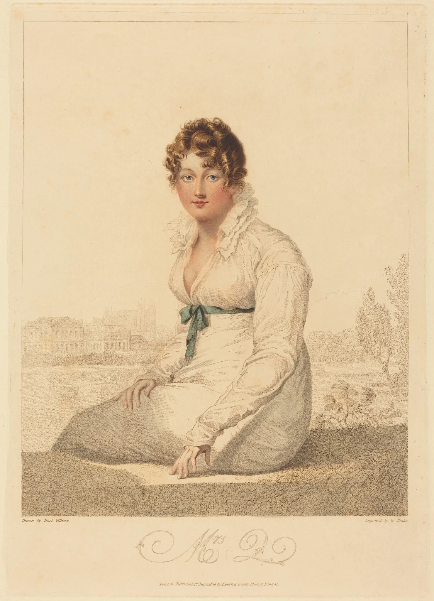 Mrs. Q., by William Blake, ink, 1820