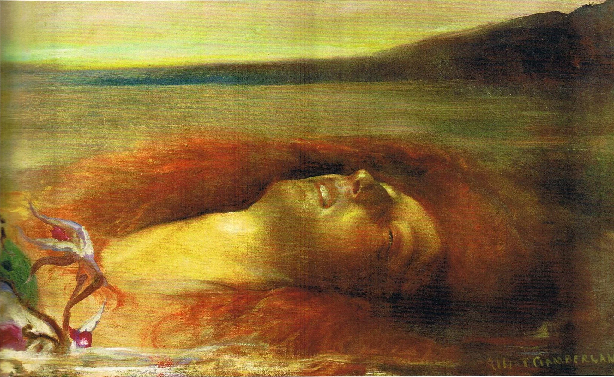 Ophelia, by Albert Ciamberlani, unspecified, 1900