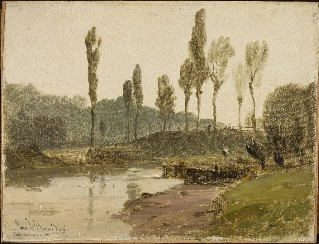 Forest landscape with water
