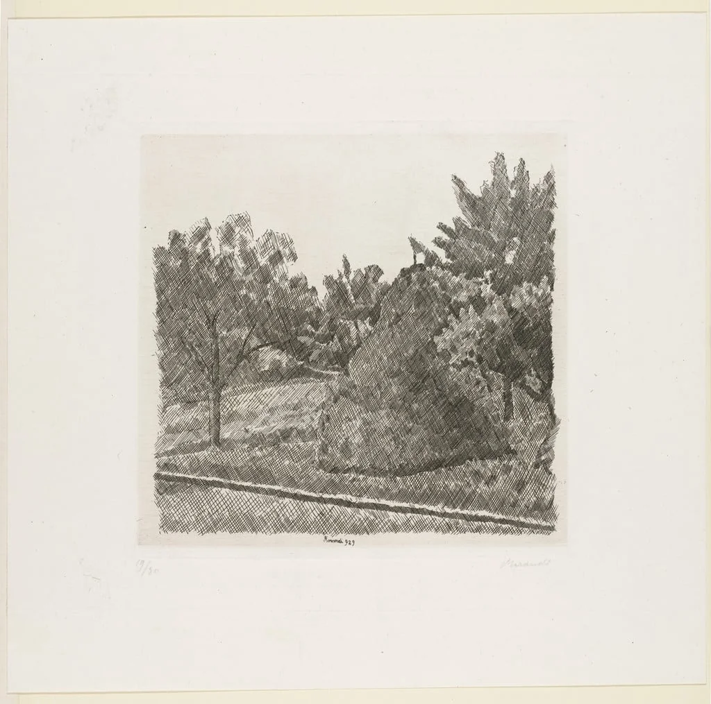 Untitled, by Giorgio Morandi, ink, 1929