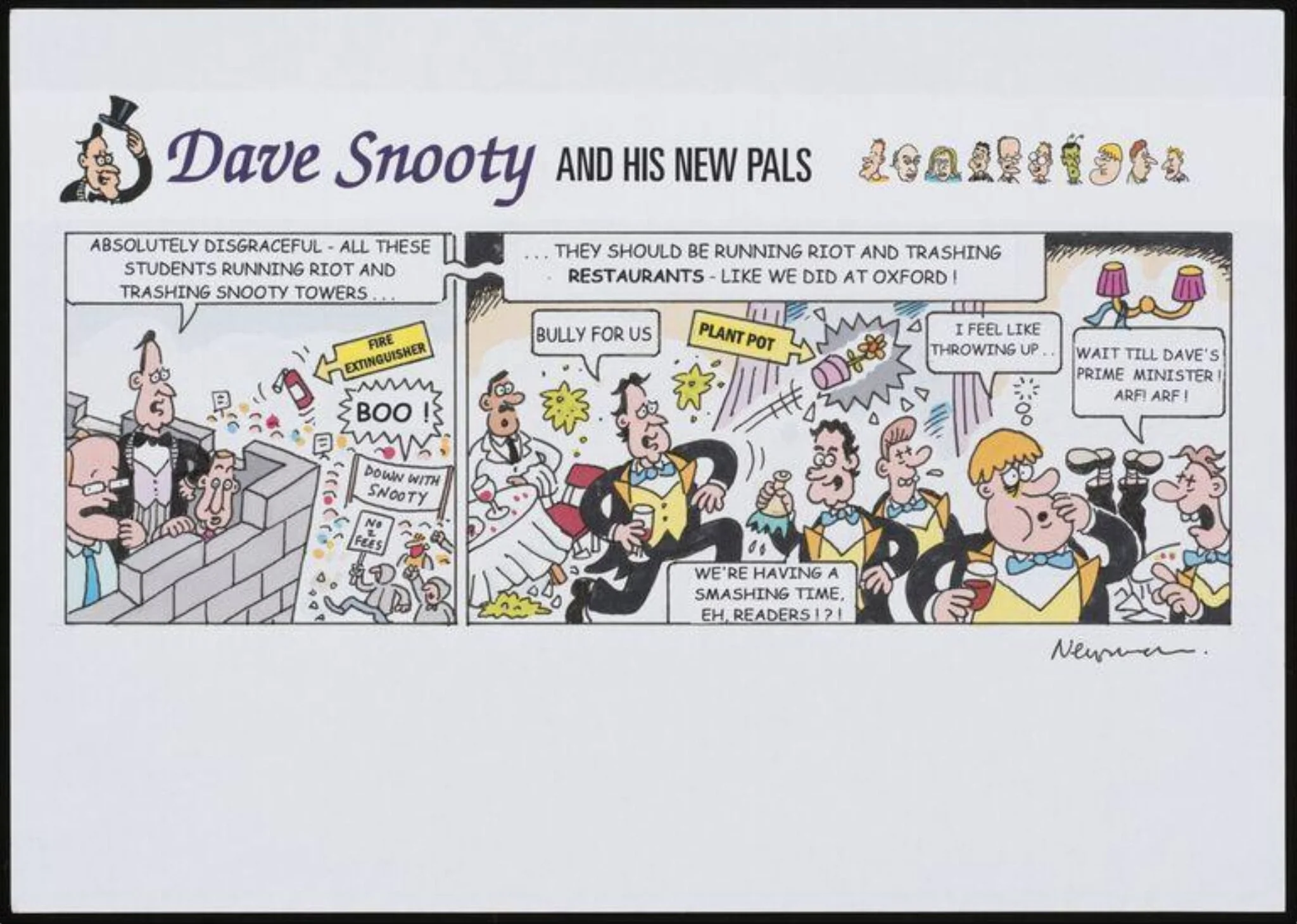 Snooty riots, by Nick Newman, 2010