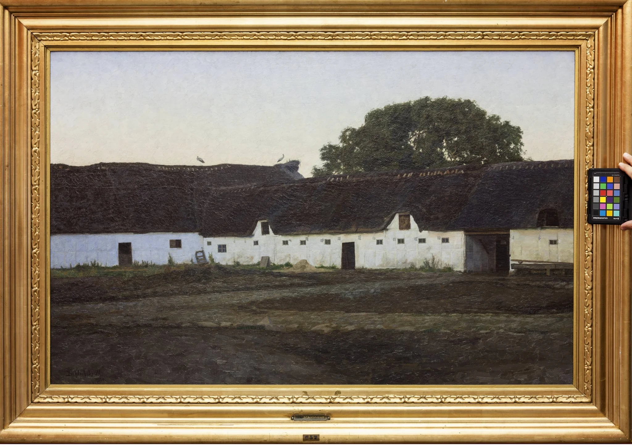 En gård i Vendsyssel. Solnedgang, by Unknown, 1901