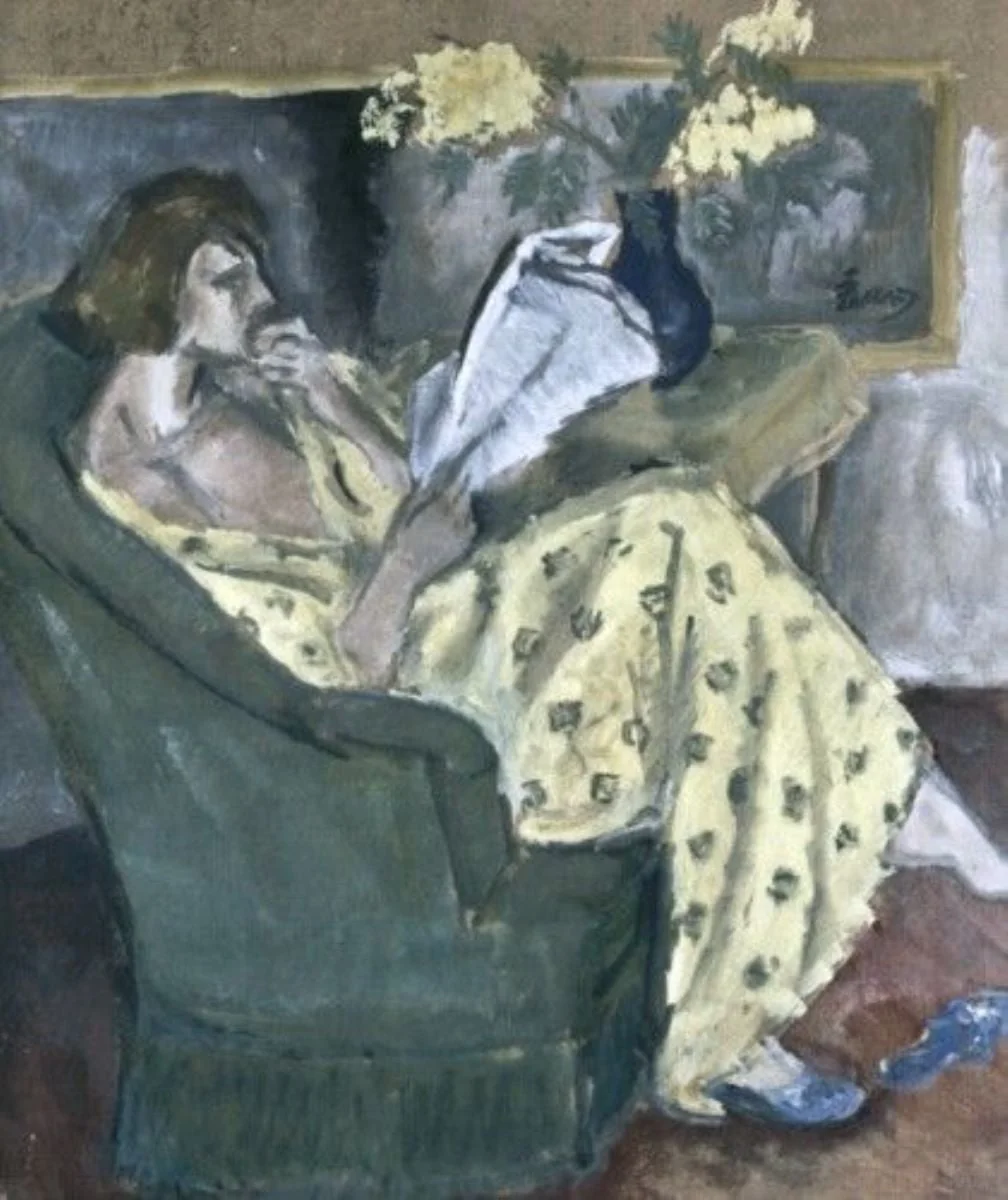 Femeie în galben citind, by Theodor Pallady, unspecified