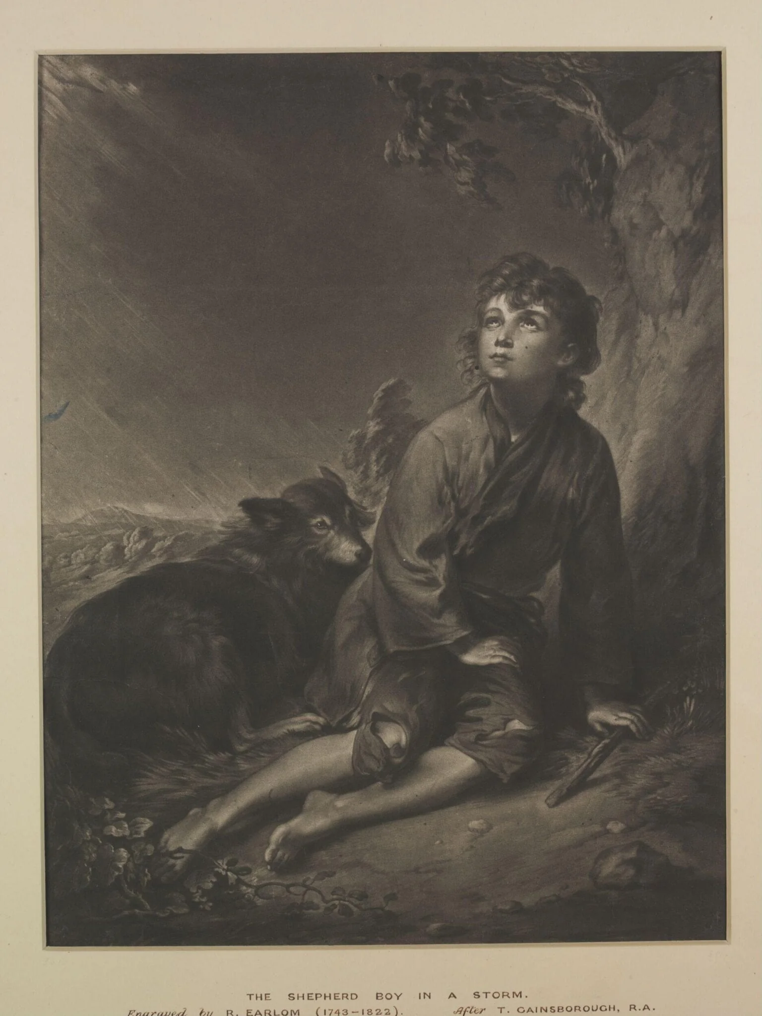 Shepherd boy in a storm