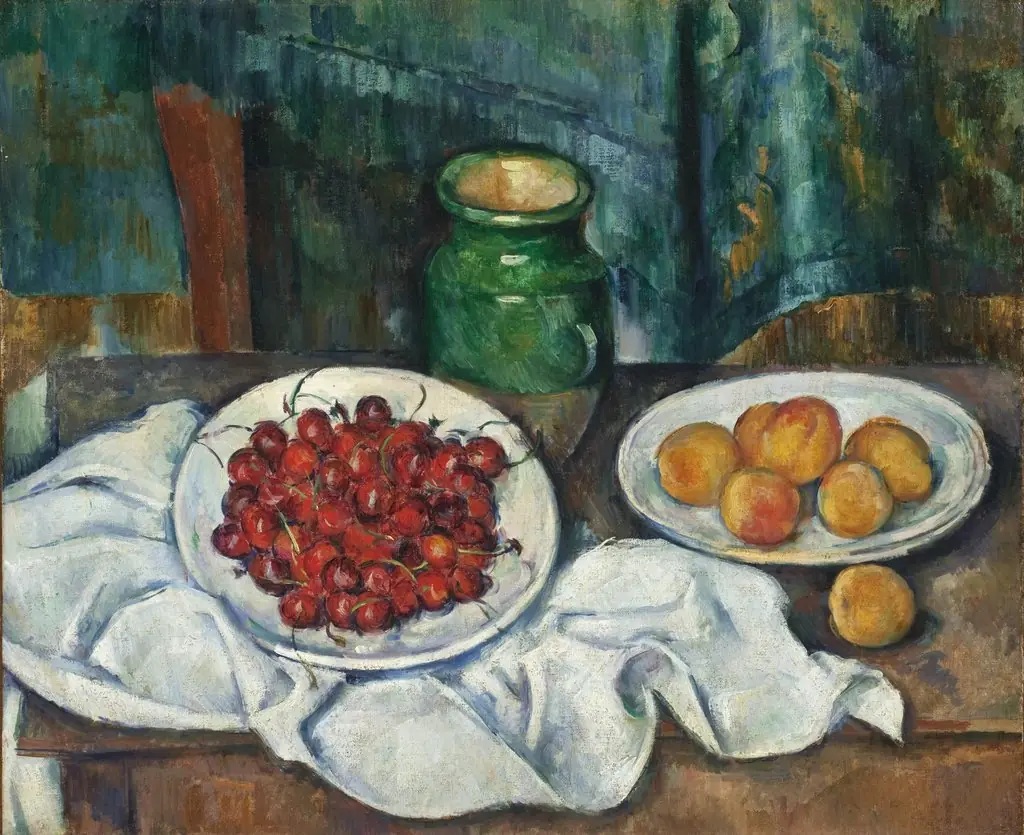 Still Life With Cherries And Peaches