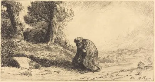 Vagabond Moving along a Lane (Un vagabond passant dans une ruelle)
