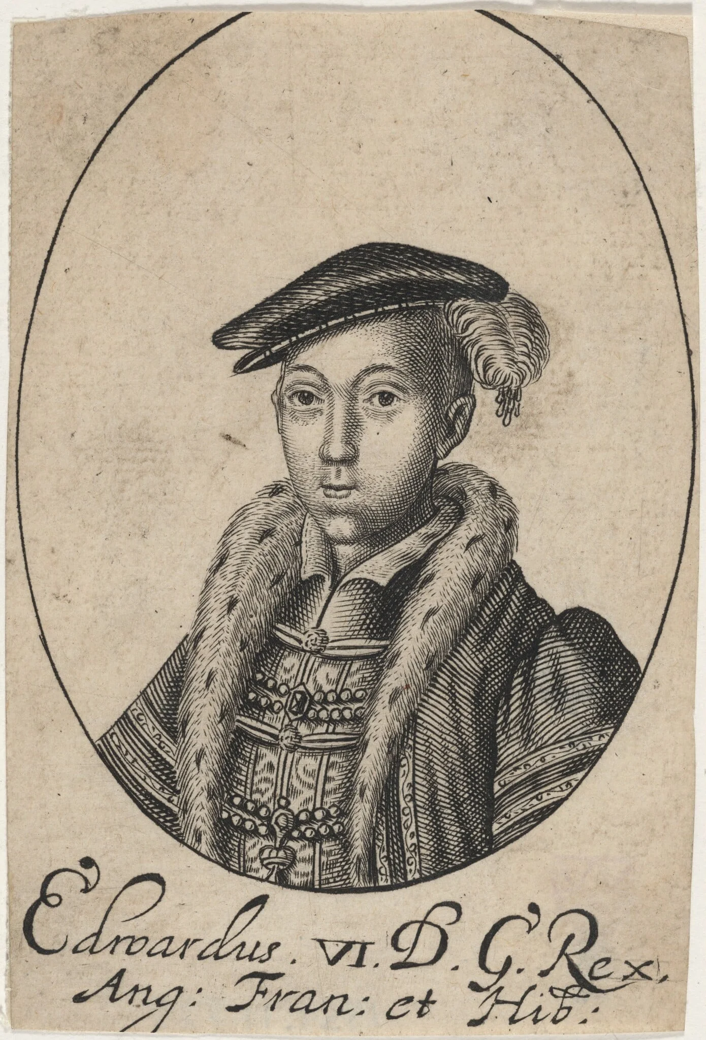 Edward VI, by William Faithorne, ink, 1633