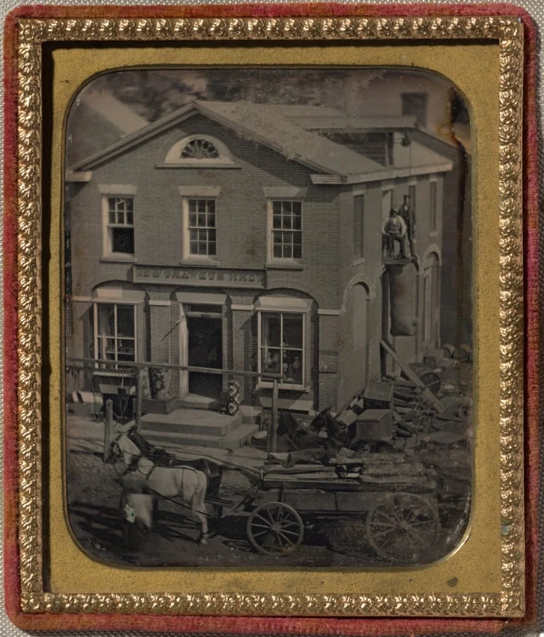 Construction of the John Stewart Store, by Unknown, 1856
