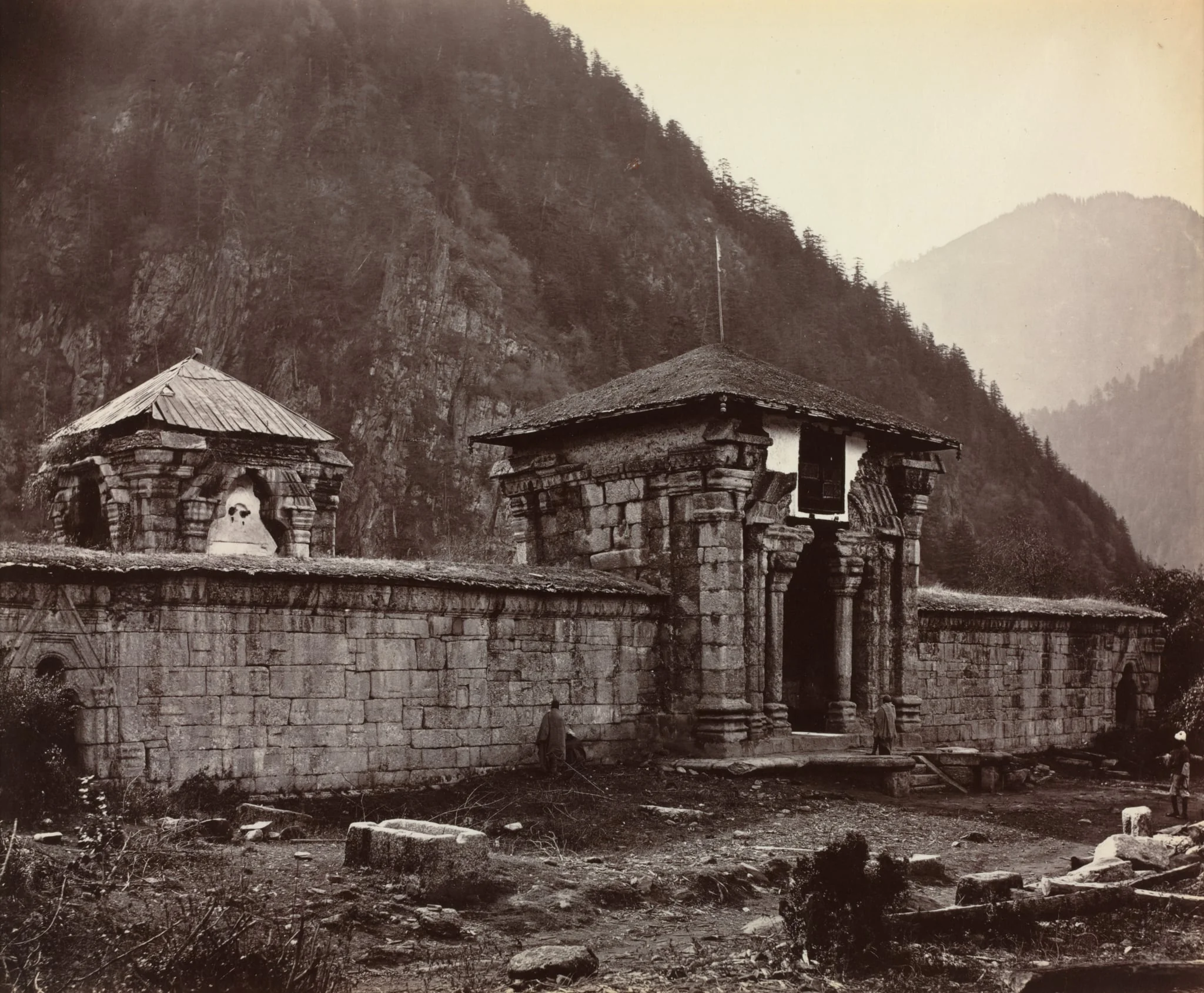Temple at Naveshera, Kashmir, India, by Samuel Bourne, 1864