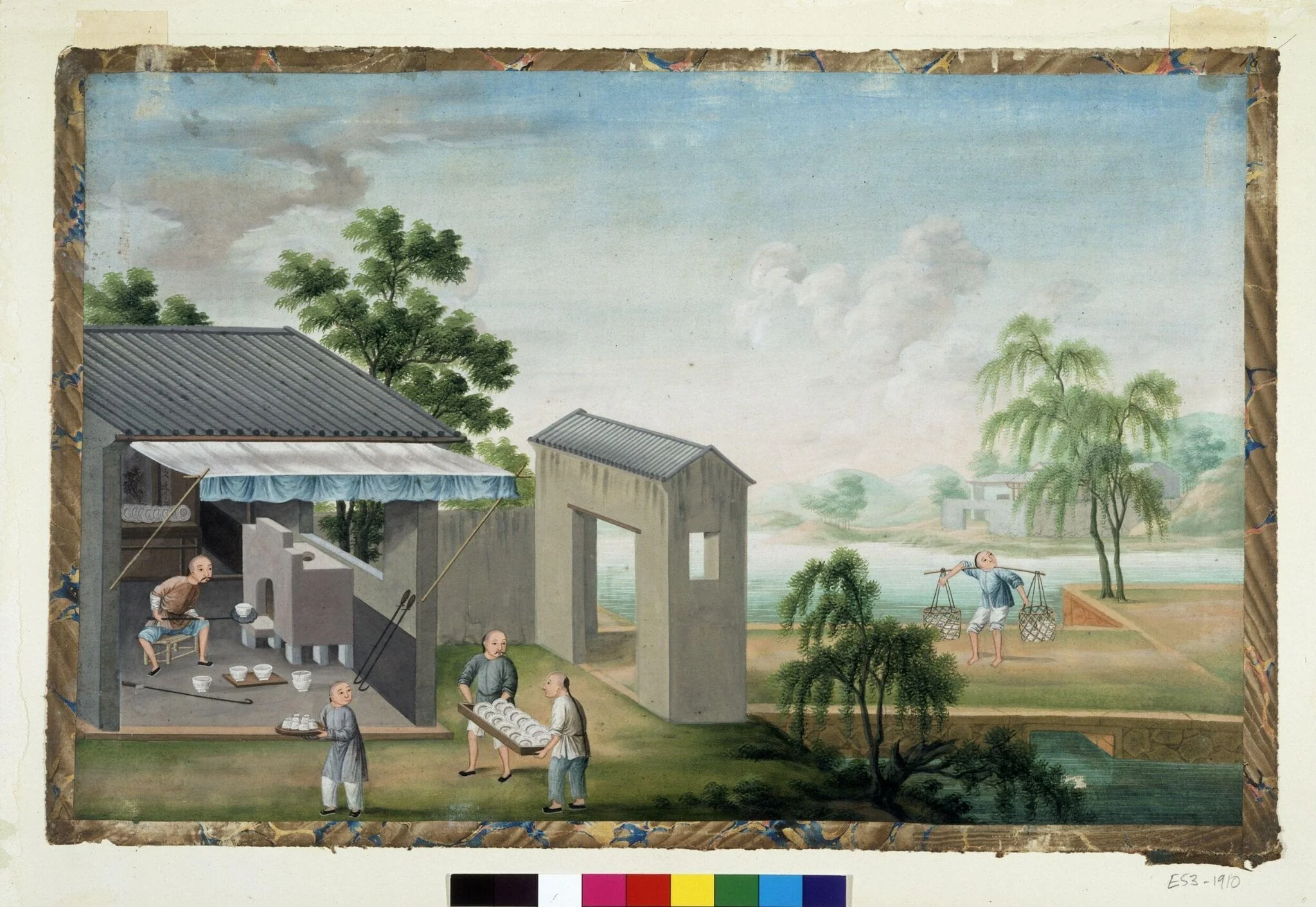 Firing Enamelled Ware in Muffle Kiln, by Unknown, paint, 1780