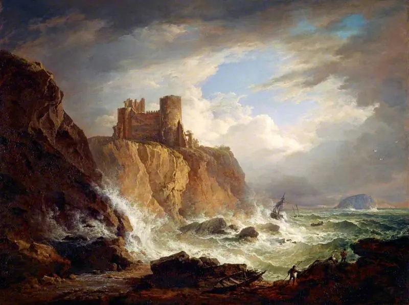 A View of Tantallon Castle with the Bass Rock