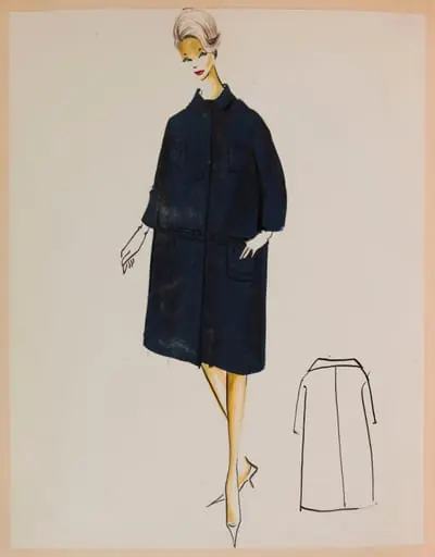 Manteau ample bleu foncé