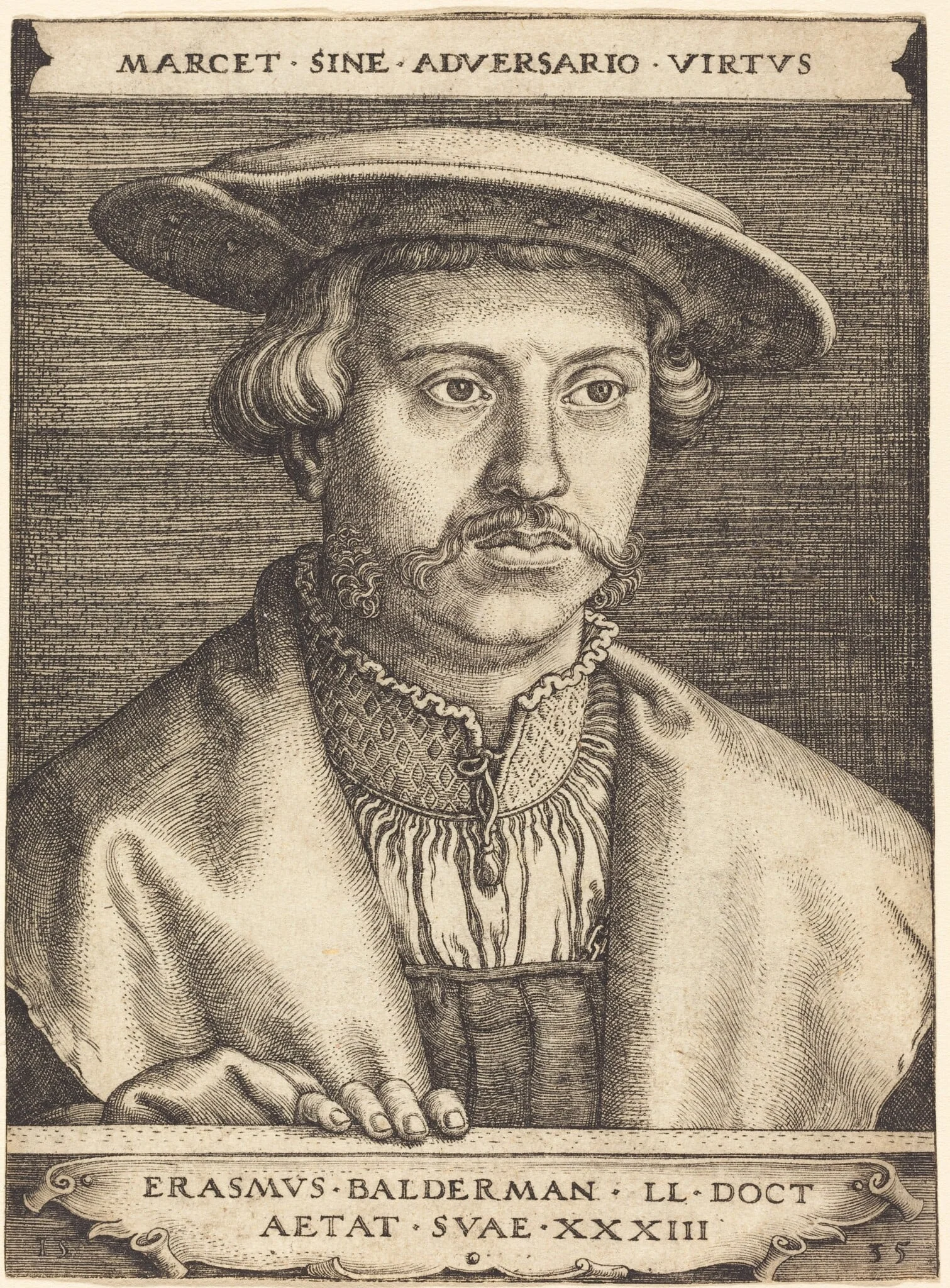 Erasmus Balderman, by Barthel Beham, ink, 1535