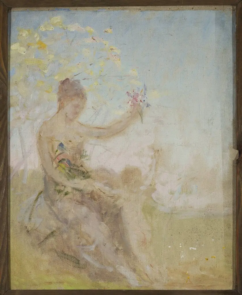 Sketch for the panel “Springtime” for the Bakhchi-Dere villa in Yalta