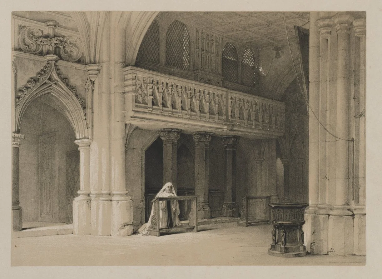 Sketches in Belgium and Germany, Volume I: Nönnberg Convent, Salzburg, by Louis Haghe, 1840