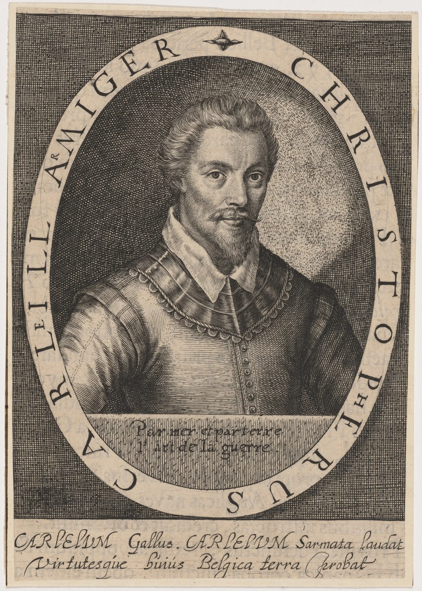 Christopher Carleill, by Willem de Passe, ink, 1620