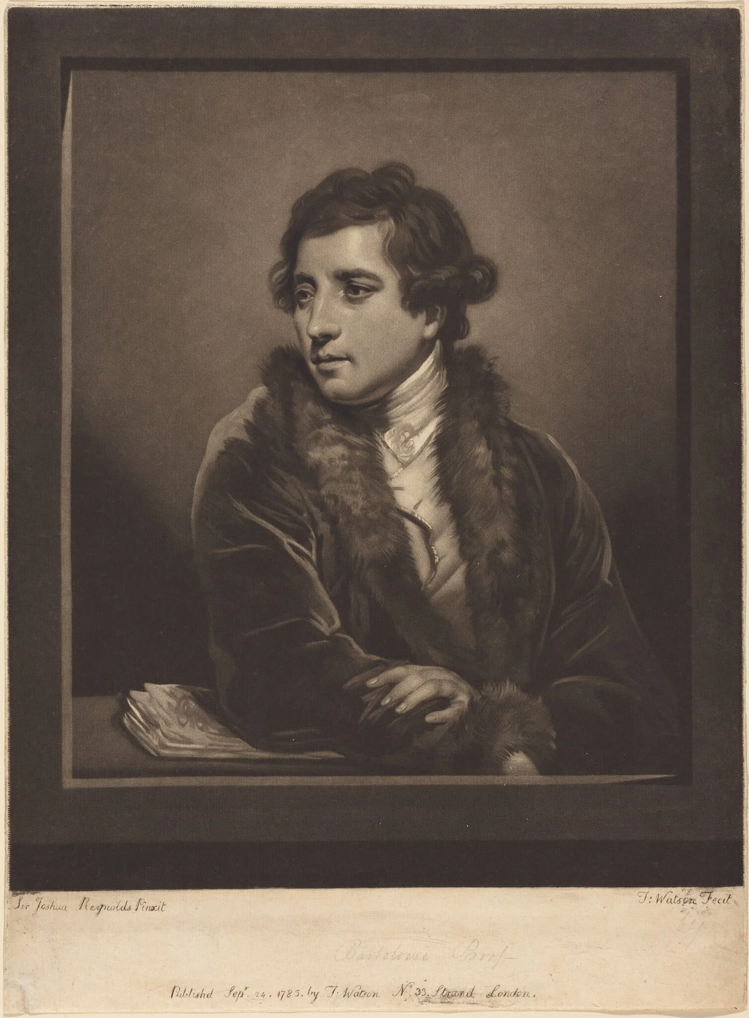 Francesco Bartolozzi, by Thomas Watson, ink, 1785