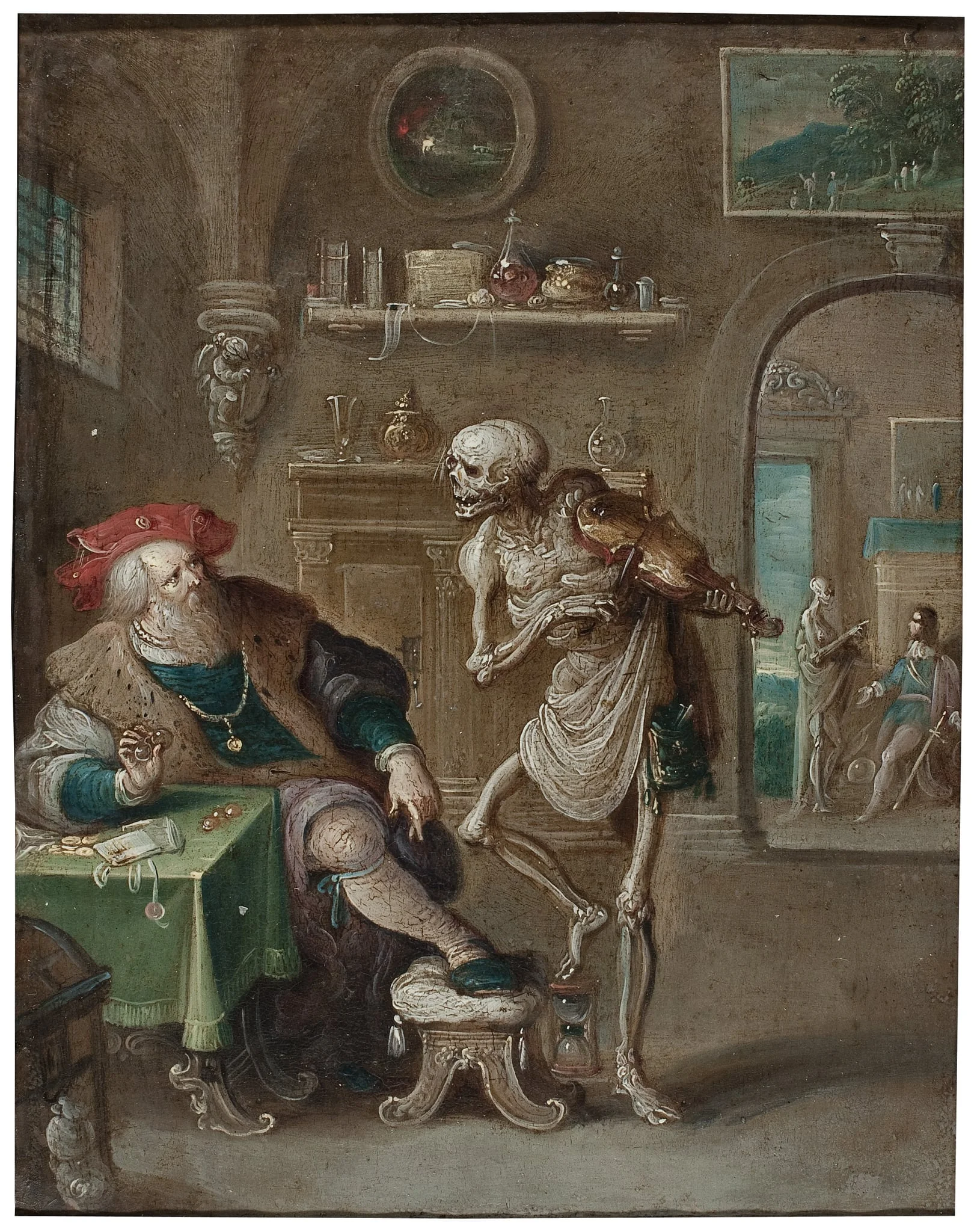 Der Reiche und der Tod, by Unknown, 1650