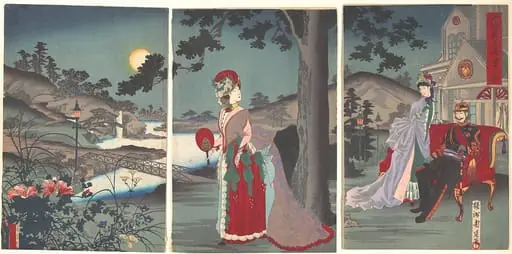 『高貴納涼ノ図』|Nobility in the Evening Cool (Koki nōryō no zu)