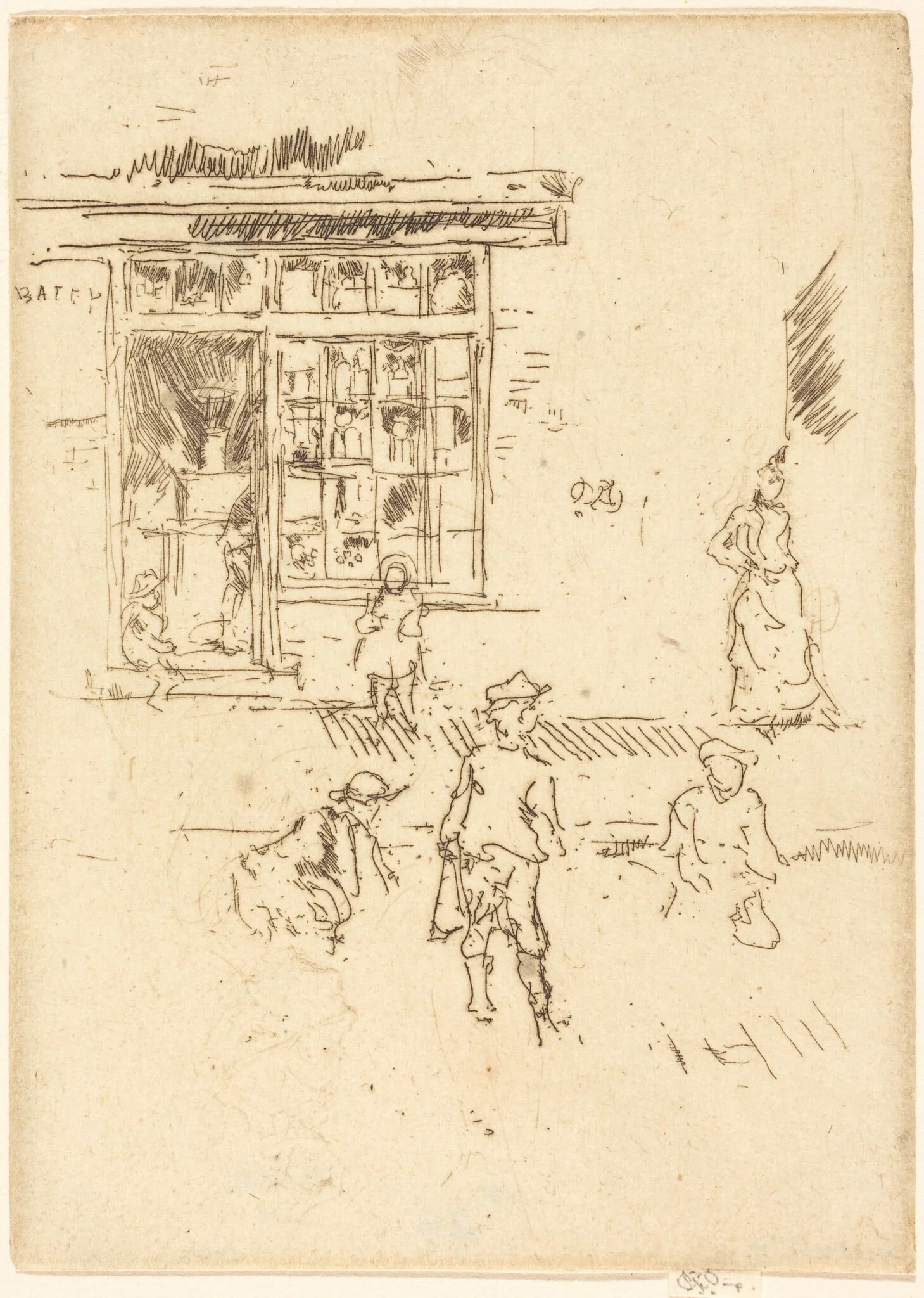 Marbles, by James McNeill Whistler, ink, 1887