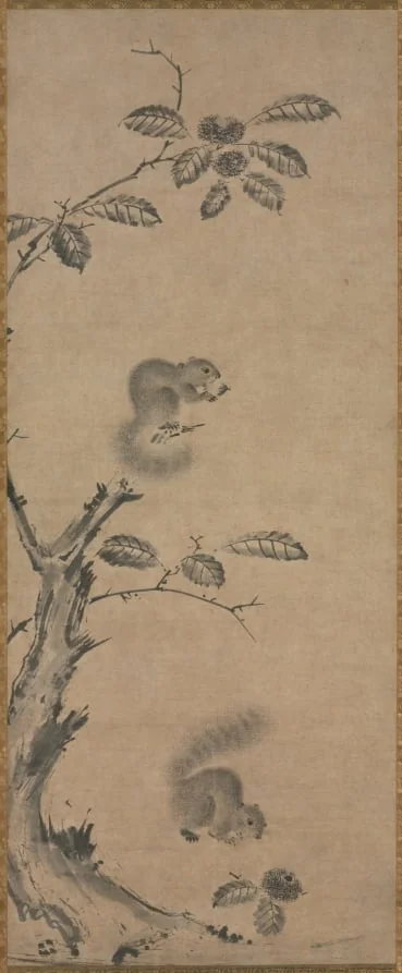 Squirrels on the Chestnut Tree, by Ge Shuying, unspecified, 1304