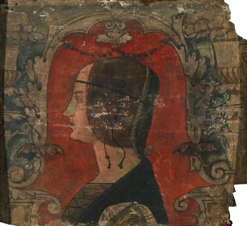 Profile Bust of a Lady Facing Left (one of 29 painted panels from a frieze)